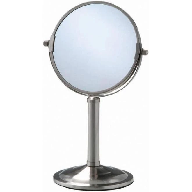 Taymor Satin Nickel 6.125inch X 12.875inch Countertop Vanity Framed Bath Mirror 3 Taymor Satin Nickel 6.125inch X 12.875inch Countertop Vanity Framed Bath Mirror