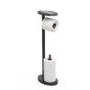 Better Living Ovo 23.75-in Black Steel Bathroom Tissue Holder