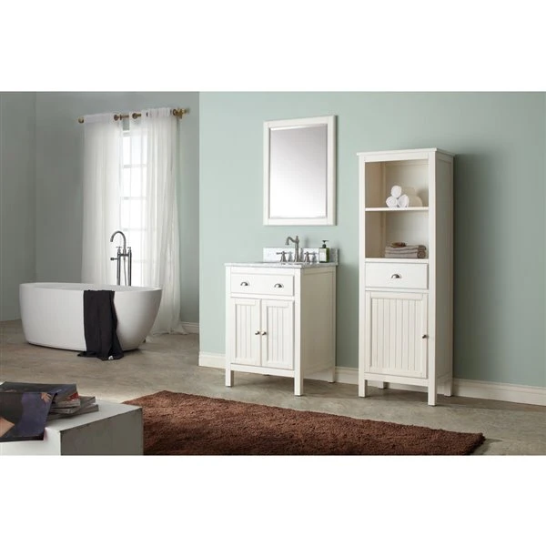 Avanity Hamilton 24-in White Bathroom Mirror 4 Avanity Hamilton 24-in White Bathroom Mirror - Image 2