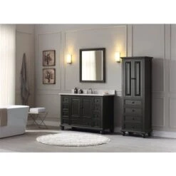 Allied Brass Sales Store 7 Avanity Thompson Charcoal Bathroom Mirror 28-in