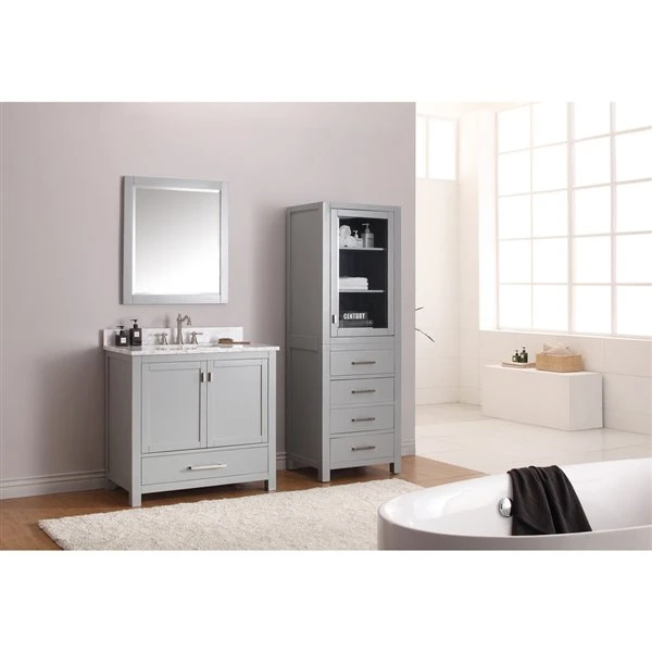 Avanity Brooks/Modero/Tribeca 24-in Grey Cabinet 5 Avanity Brooks/Modero/Tribeca 24-in Grey Cabinet - Image 3