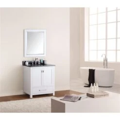 Avanity Brooks/Modero/Tribeca 24-in White Mirror -Allied Brass Sales Store 330000661 AlternateImage2 l