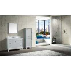 Avanity Emma 28-in Grey Bathroom Mirror