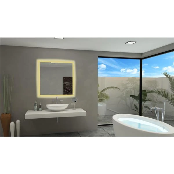 Paris Mirror 36-in X 36-in 3000K 24V LED Lighting Mirror 3 Paris Mirror 36-in X 36-in 3000K 24V LED Lighting Mirror