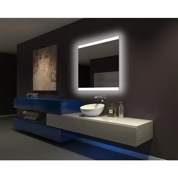 Paris Mirror 40-in X 35-in 6000 K 24 V LED Lighting Mirror 3 Paris Mirror 40-in X 35-in 6000 K 24 V LED Lighting Mirror