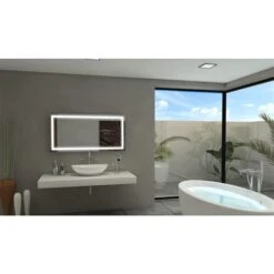 Paris Mirror 48-in X 24-in 6000K 24V LED Lighting Mirror