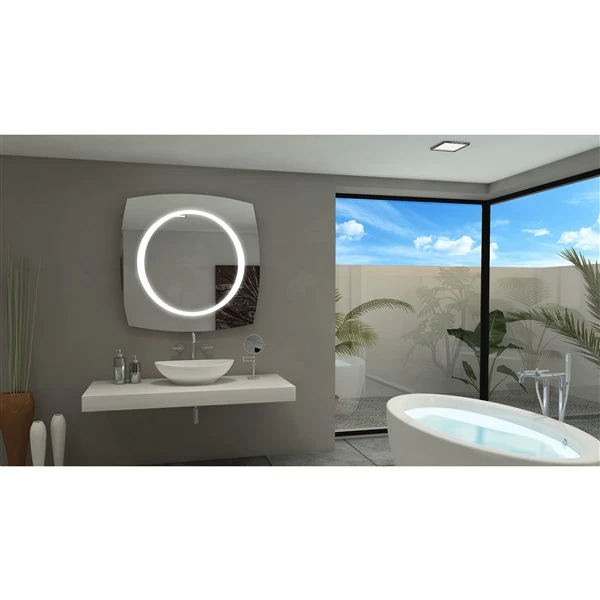 Paris Mirror 40-in X 40-in 6000K 24V LED Lighting Mirror 3 Paris Mirror 40-in X 40-in 6000K 24V LED Lighting Mirror