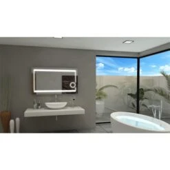 Paris Mirror Aurora 48-in X 28-in 6000K Llluminated Mirror