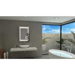 Paris Mirror Aurora 24-in X 32-in 6000K Llluminated Mirror