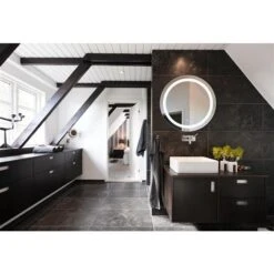 WarmlyYours 27-in X 27-in LED Backlit Oval Glass Mirror -Allied Brass Sales Store 330005787 AlternateImage2 l