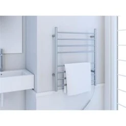 Ancona Prestige Brushed Stainless Steel 8-Bar Dual Towel Warmer