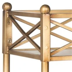 Safavieh American Home 31.5-in X 24.5-in Gold Jamese Low Etegere -Allied Brass Sales Store 330022657 AlternateImage3 l