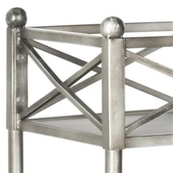 Safavieh American Home 31.5-in X 24.5-in Silver Jamese Low Etegere 8 Safavieh American Home 31.5-in X 24.5-in Silver Jamese Low Etegere -Allied Brass Sales Store 330022658 AlternateImage2 l