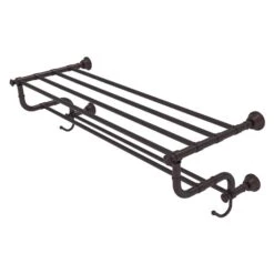 Allied Brass Carolina Antique Bronze 36-in Wall Mount Towel Rack With Double Towel Bar