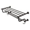Allied Brass Carolina Oil-Rubbed Bronze 30-in Wall Mount Towel Rack With Double Towel Bar
