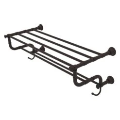Allied Brass Carolina Oil-Rubbed Bronze 30-in Wall Mount Towel Rack With Double Towel Bar