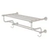 Allied Brass Carolina Crystal Satin Nickel 24-in Wall Mount Towel Rack With Double Towel Bar