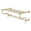 Allied Brass Carolina Crystal Unlacquered Brass 24-in Wall Mount Towel Rack With Double Towel Bar 1 Allied Brass Carolina Crystal Unlacquered Brass 24-in Wall Mount Towel Rack With Double Towel Bar -Allied Brass Sales Store 330952210 MainImage 001 l