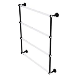 Allied Brass Pacific Grove 30-in Wall-Mounted Matte Black Towel Rack