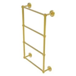 Allied Brass Prestige Regal 30-in Polished Brass Wall-Mounted Towel Rack