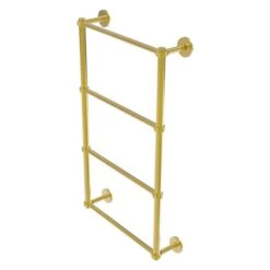 Allied Brass Prestige Skyline 30-in Wall-Mounted Polished Brass Towel Rack