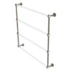 Allied Brass Pacific Beach 36-in Antique Brass Wall-Mounted 4-Tier Towel Bar With Dotted Accents