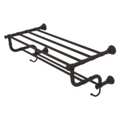 Allied Brass Carolina 24-in Oil-Rubbed Bronze Wall-Mounted Towel Rack With Towel Bars