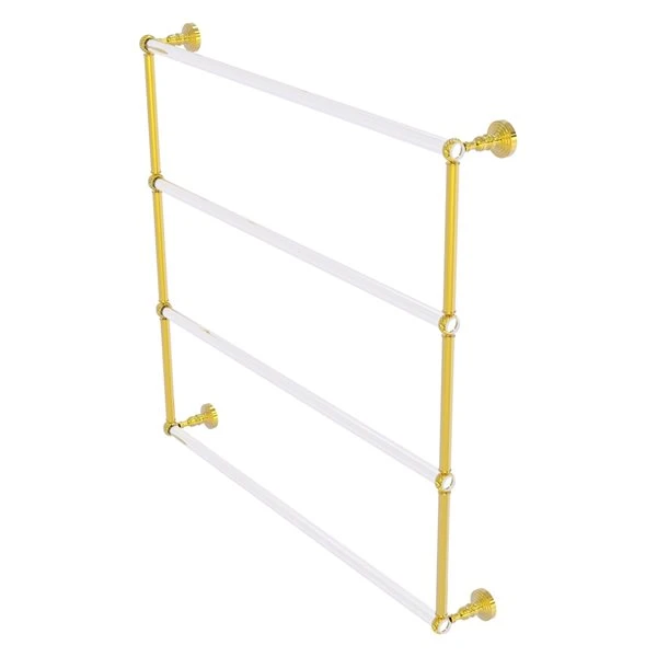 Allied Brass Pacific Grove 36-in Polished Brass Wall-Mounted Single Towel Bar With Twisted Accents 3 Allied Brass Pacific Grove 36-in Polished Brass Wall-Mounted Single Towel Bar With Twisted Accents
