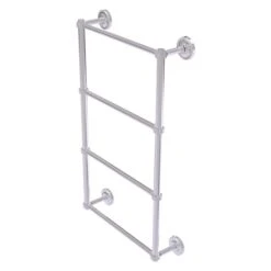 Allied Brass Prestige Regal 36-in Polished Chrome Wall-Mounted 4-Tier Towel Bar With Dotted Detail