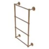 Allied Brass Monte Carlo 36-in Brushed Bronze Wall-Mounted 4-Tier Towel Bar With Grooved Detail