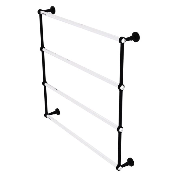 Allied Brass Pacific Beach 36-in Matte Black Wall-Mounted 4-Tier Towel Bar With Dotted Accents 3 Allied Brass Pacific Beach 36-in Matte Black Wall-Mounted 4-Tier Towel Bar With Dotted Accents