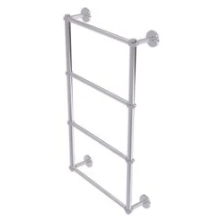 Allied Brass Prestige Skyline 36-in Polished Chrome Wall-Mounted 4-Tier Towel Bar With Twisted Detail