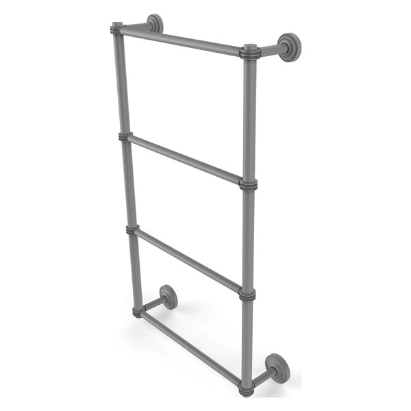 Allied Brass Dottingham 36-in Matte Grey Wall-Mounted 4-Tier Towel Bar With Dotted Detail 3 Allied Brass Dottingham 36-in Matte Grey Wall-Mounted 4-Tier Towel Bar With Dotted Detail