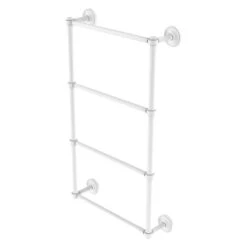 Allied Brass Prestige Regal 36-in Matte White Wall-Mounted 4-Tier Towel Bar