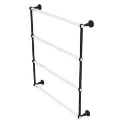 Allied Brass Pacific Grove 30-in Oil-Rubbed Bronze Wall-Mounted Single Towel Bar With Twisted Accents