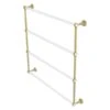 Allied Brass Pacific Grove 36-in Satin Brass Wall-Mounted Single Towel Bar With Grooved Accents