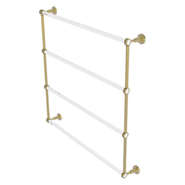 Allied Brass Pacific Grove 36-in Unlacquered Brass Wall-Mounted Single Towel Bar With Dotted Accents 3 Allied Brass Pacific Grove 36-in Unlacquered Brass Wall-Mounted Single Towel Bar With Dotted Accents