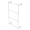 Allied Brass Que New 36-in Matte White Wall-Mounted 4-Tier Towel Bar