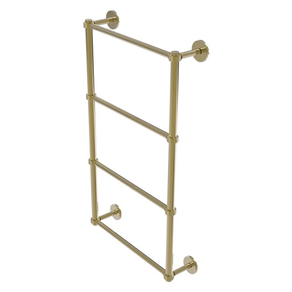 Allied Brass Prestige Skyline 36-in Unlacquered Brass Wall-Mounted 4-Tier Towel Bar With Grooved Detail 3 Allied Brass Prestige Skyline 36-in Unlacquered Brass Wall-Mounted 4-Tier Towel Bar With Grooved Detail