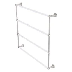 Allied Brass Pacific Beach 36-in Satin Nickel Wall-Mounted 4-Tier Towel Bar With Twisted Accents