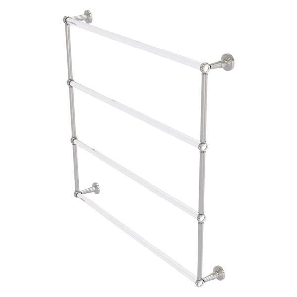 Allied Brass Pacific Beach 36-in Satin Nickel Wall-Mounted 4-Tier Towel Bar With Twisted Accents 3 Allied Brass Pacific Beach 36-in Satin Nickel Wall-Mounted 4-Tier Towel Bar With Twisted Accents