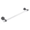 Allied Brass Pacific Grove Matte Grey 24-in Shower Door Towel Bar With Grooved Accents