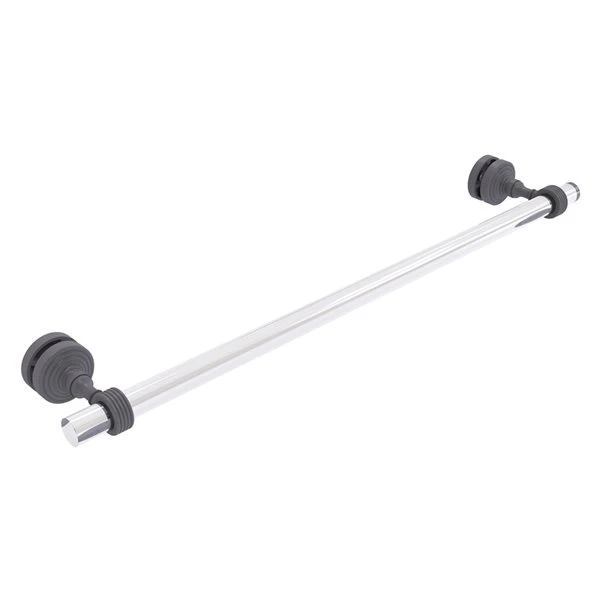 Allied Brass Pacific Grove Matte Grey 24-in Shower Door Towel Bar With Grooved Accents 3 Allied Brass Pacific Grove Matte Grey 24-in Shower Door Towel Bar With Grooved Accents