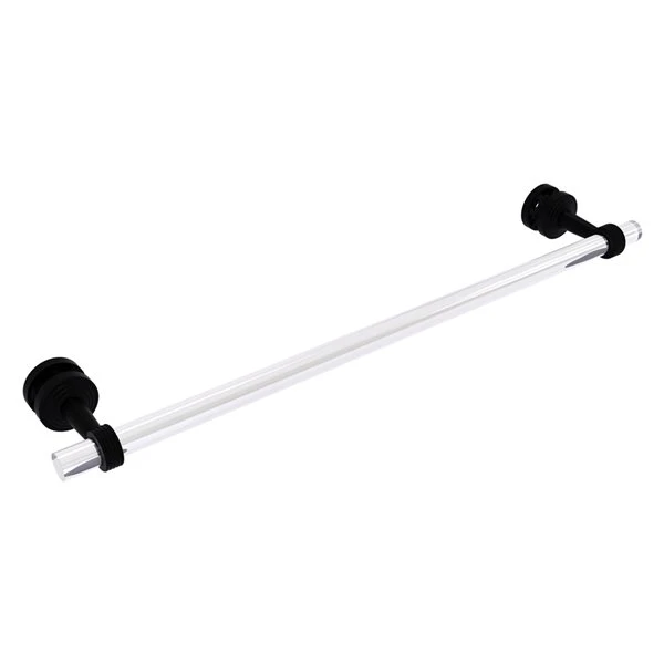 Allied Brass Pacific Beach Matte Black 24-in Shower Door Towel Bar With Grooved Accents 3 Allied Brass Pacific Beach Matte Black 24-in Shower Door Towel Bar With Grooved Accents
