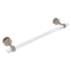 Allied Brass Pacific Grove Antique Pewter 18-in Shower Door Towel Bar With Grooved Accents