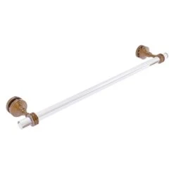 Allied Brass Pacific Grove Brushed Bronze 24-in Shower Door Towel Bar With Dotted Accents