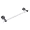 Allied Brass Pacific Grove Matte Grey 18-in Shower Door Towel Bar With Grooved Accents