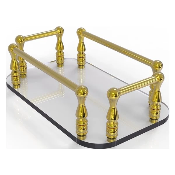 Allied Brass Polished Brass Vanity Top Glass Guest Towel Tray 3 Allied Brass Polished Brass Vanity Top Glass Guest Towel Tray