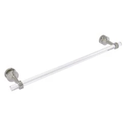Allied Brass Pacific Beach Satin Nickel 24-in Shower Door Towel Bar With Dotted Accents