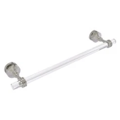 Allied Brass Pacific Grove Satin Nickel 18-in Shower Door Towel Bar With Dotted Accents
